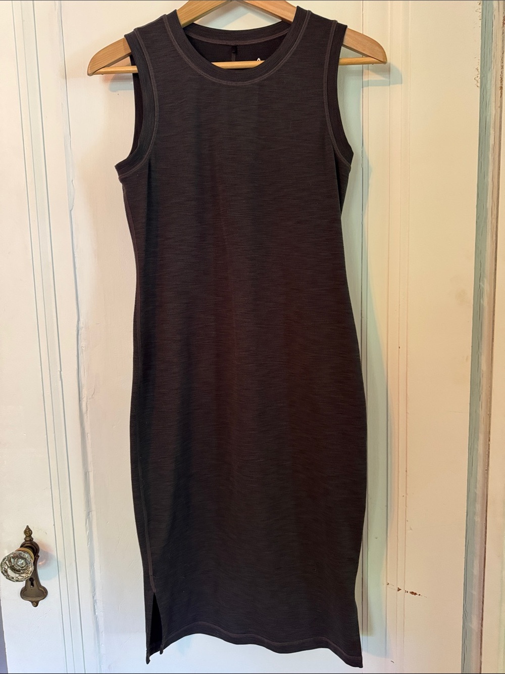 Prana Charcoal Sleeveless Midi Tank Dress